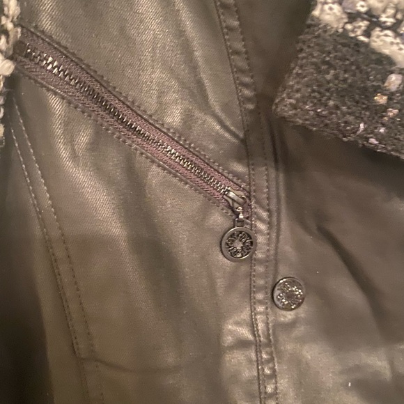 White House Black Market Tweed Moto Jacket SZ 8 - Picture 7 of 10